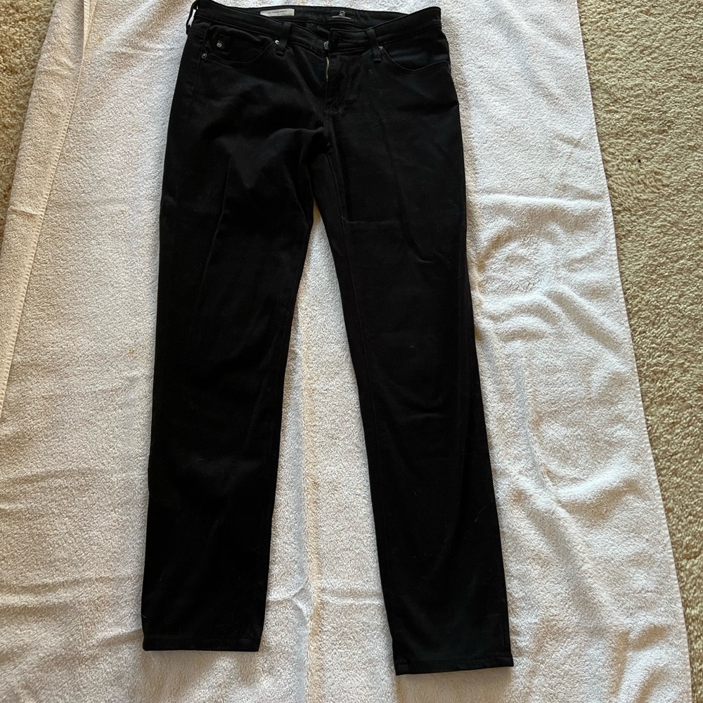 Adriano Goldschmied Stevie Ankle Slim Straight Black Moleskin velvet